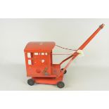 A vintage Triang red finish crane,