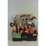 A small box of world dolls (some as found)