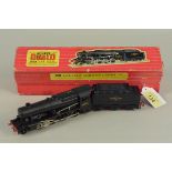 A boxed Hornby Dublo 2224 LMR locomotive and tender (mild play wear)