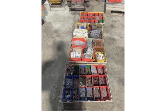 4 x boxes of nuts and bolts, fixings etc. Stored near Rushall, Diss. No VAT on this lot. - Image 1 of 5