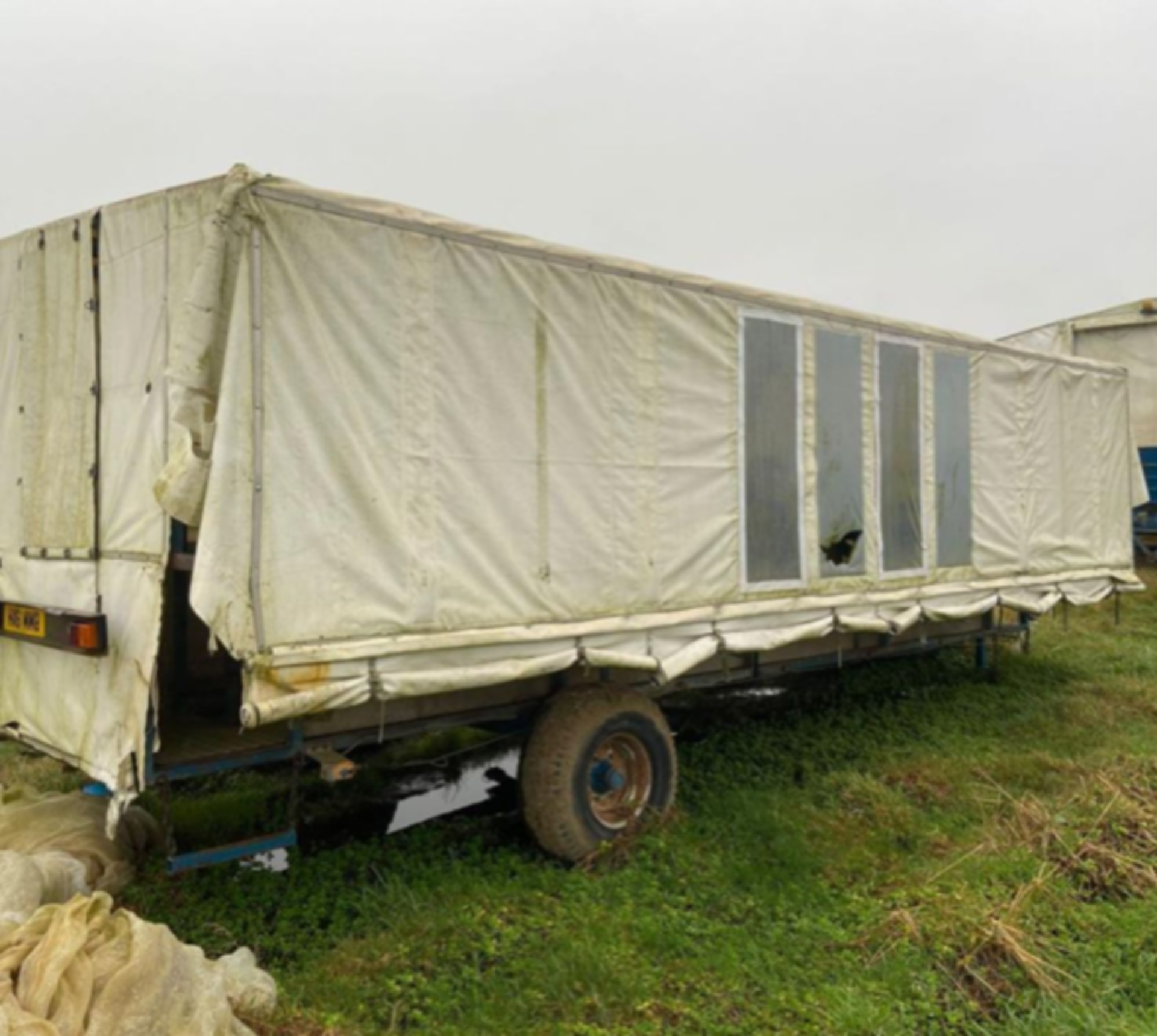VHS curtain side slewing washing cart, year 2006. Stored near Goring Heath, Reading.