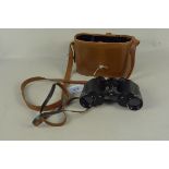 A leather cased pair of binoculars, Carl Zeiss-Jena, 8x30,