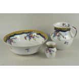 A Bisto Whitby pattern three piece toilet set comprising of a jug,