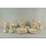 A collection of Crown Ducal ware including a pair of vases, vases and covers,