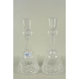 A pair of cut glass Waterford decanters,