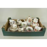 Three part tea sets including Wetley,
