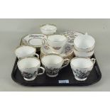 A white and floral patterned part tea set by Duchess together with assorted Royal Kent china