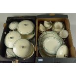 A 'Spode's Royal Jasmine' Art Deco part dinner service (forty three pieces)