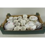 Royal Doulton 'Autumn's Glory' part tea set plus an Adderley 'Bramble' tea set including teapot,