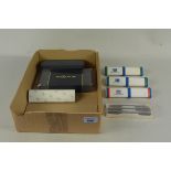 Five Eagle container line pen sets plus three other boxed pen sets