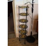 A vintage style cast iron pot stand