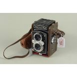 A vintage circa 1950's Yashica-Mat Copal MXV camera in original case with an AGFA Lucimeter three