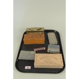 Boxed EM Co Ltd vintage dominoes together with a boxed set, a Rolls razor, an Erin More pipe knife,