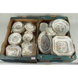 Two boxes containing an extensive part dinner service,