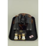 A leather cased pair of Spindler & Hoyer Gottinga 8x30 Moacht binoculars (clear optics),