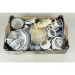 A box of mixed ceramics including Woods part tea set,