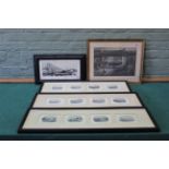 Five assorted engravings of mainly Lowestoft and Yarmouth boats