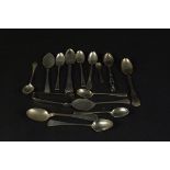 A quantity of silver cutlery, mostly spoons,