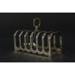 A six slice toast rack, hallmarked Birmingham 1940, maker William Suckling,