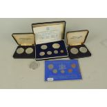 A cased proof set of 1974 coinage of British Virgin Islands,