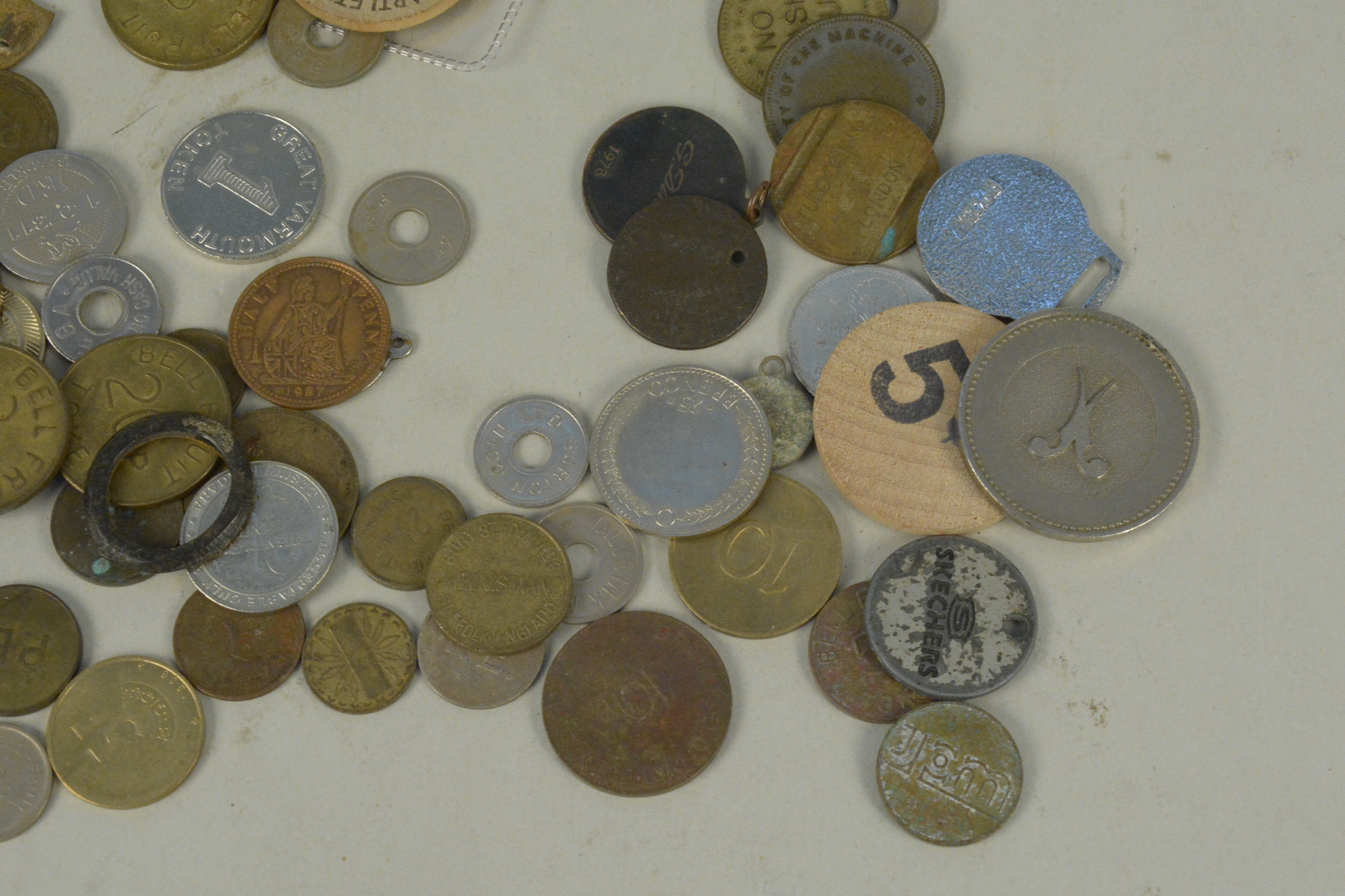 Various gaming and gambling tokens, life saving medallion, - Image 3 of 3