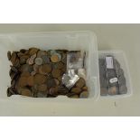 A quantity of 19th and 20th Century UK circulated copper coins including 1D,
