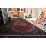 A large multi coloured carpet,