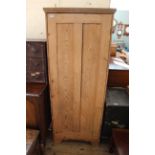 A late 19th Century pine cupboard with fitted interior,