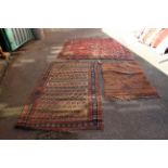 Three assorted wood rugs (as found)