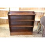 Mahogany open bookshelves