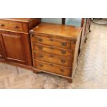 A mid 20th Century George I style walnut bachelor chest with fold over top