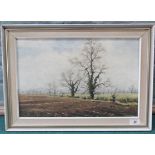 A framed oil on canvas 'Clearing Skies', signed James Wright,