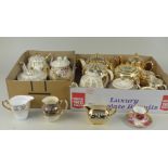 A collection of Sadler gold lustre teapots,