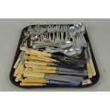 Various silver plated cutlery sets,