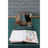 Six vintage stamps albums with GB and world contents,