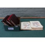 Six vintage stamp albums with GB and world contents,