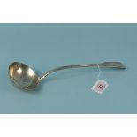A Georgian silver ladle, hallmarked London 1819, maker William Eley and William Fearn,