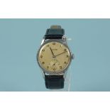 A c1950's Ulysse Nardin 'Locle Suisse' gents stainless steel wristwatch