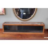 A late 19th Century stained pine table top display case, approx.