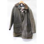 A Barbour 'Northumbria' wax jacket, size 44" chest,