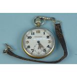 A WWII era pocket watch by Jaeger LeCoultre, marked G.S.T.P.