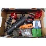 A box of shooting related items including .