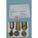 A WWI 14/15 Star trio, Star to K.G.Wheeler B.R.C. & ST.J.J. with pair to K.G.Wheeler V.A.D.