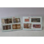 A collection of eight banknotes,