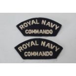 A pair of British 'Royal Navy Commando' (PATTERN) shoulder titles
