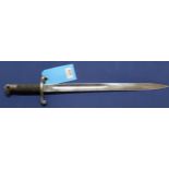 A British model 1887 bayonet (Mk IV) (no scabbard)