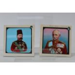 Two Boer War magic lantern glass slides,