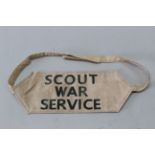 An armband marked 'Scout War Service'