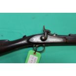 A Westley Richards & Co .451 (Whitworth) 'monkey tail' percussion breech-loading carbine