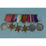A group of five WWII medals, 39/45 Star, the Atlantic Star, the Burma Star with Pacific clasp,